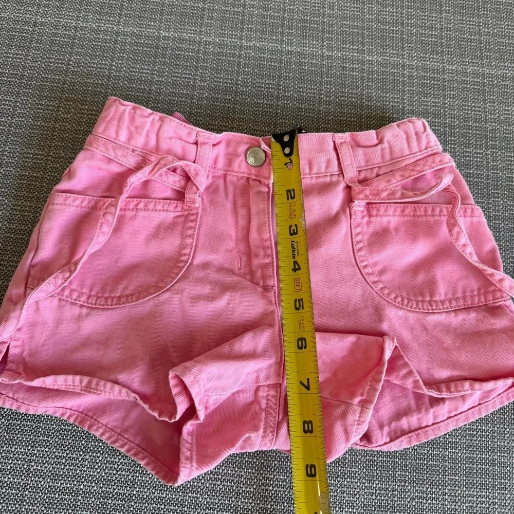 Gymboree pink cotton shorts with tie waist